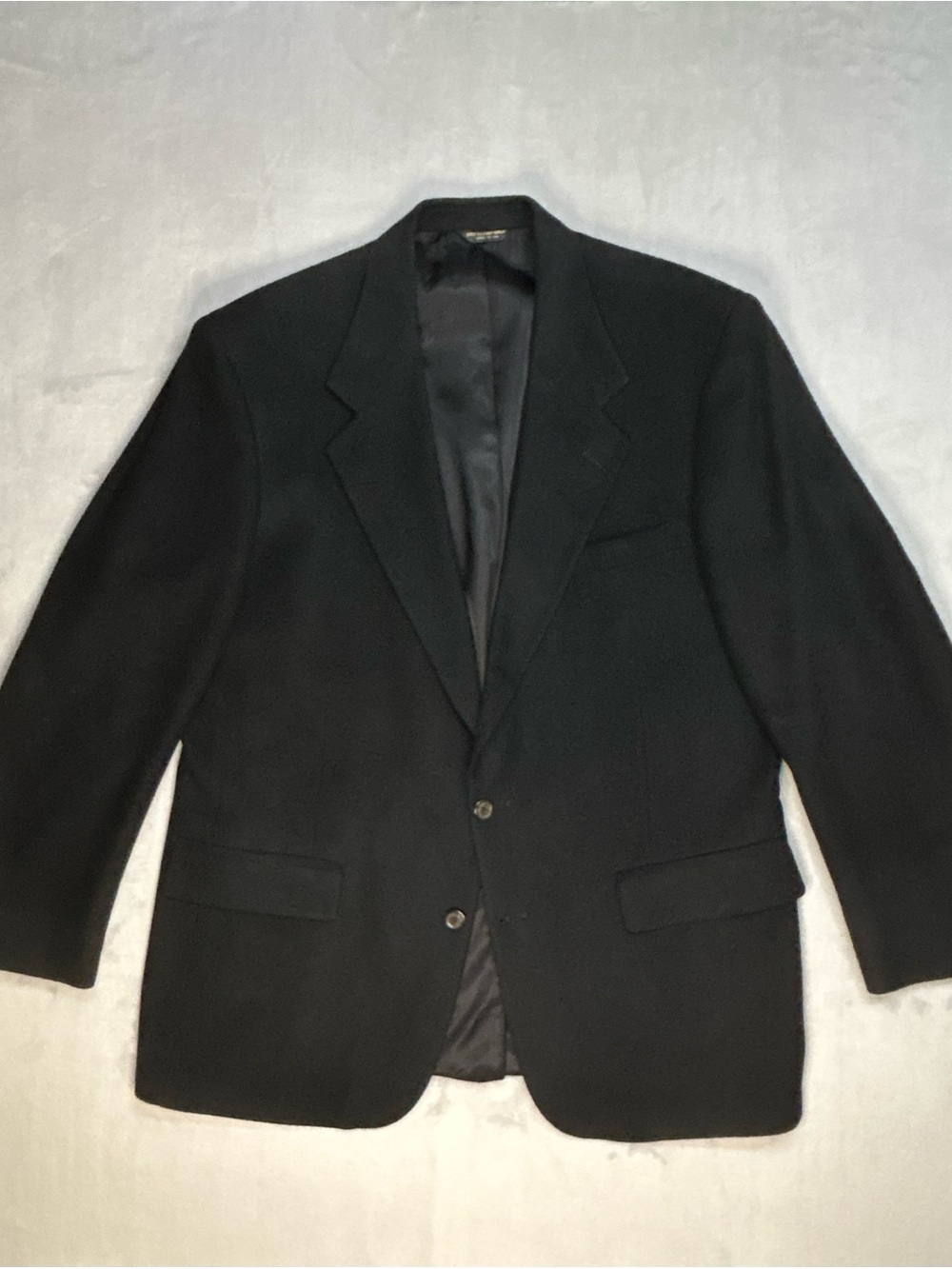 Vtg Jacobson’s Mens Blazer 100% Camel Hair Black 44 Union Made USA Sport Coat